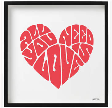 'ALL YOU NEED IS LOVE' Print 2020